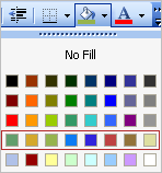 Excel custom color
