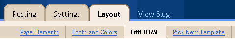 Blogger layout control